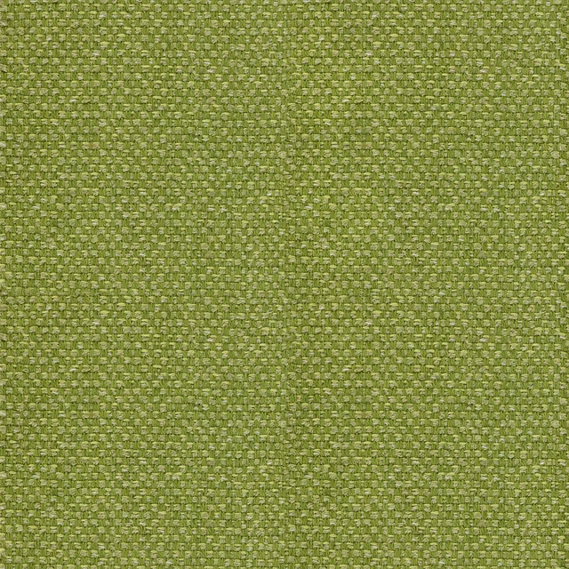 Close-up of apple green woven upholstery fabric with a textured semi-plain surface