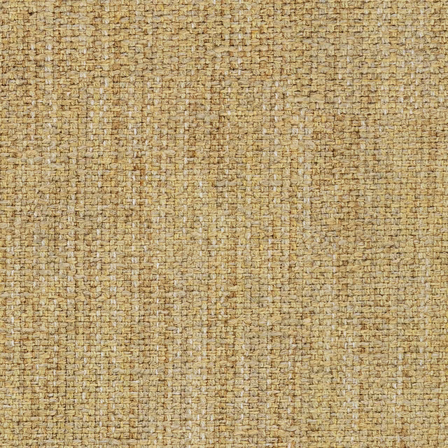 Close-up of warm buttermilk cream woven upholstery fabric with subtle slub texture