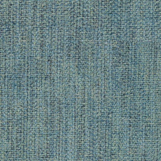 Close-up of Loxley Cerulean woven teal-blue upholstery fabric with fine texture