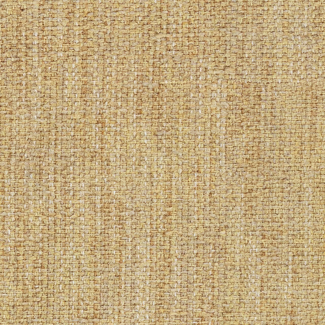 Close-up of a soft cornsilk gold woven upholstery fabric with subtle slub texture