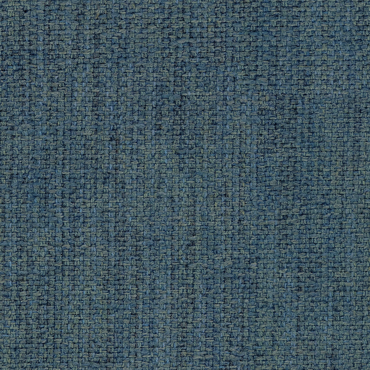 Close-up of a small-textured denim blue woven upholstery fabric