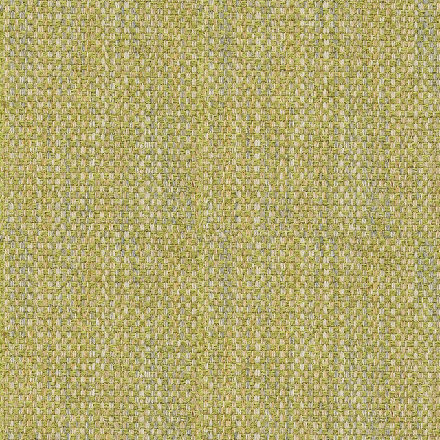 Close-up of lime green woven upholstery fabric with pale speckled texture