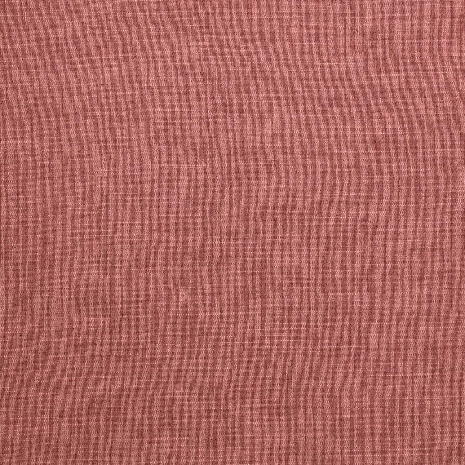 Dusty cranberry linen-blend weave with subtle horizontal slubbing and soft tonal variation