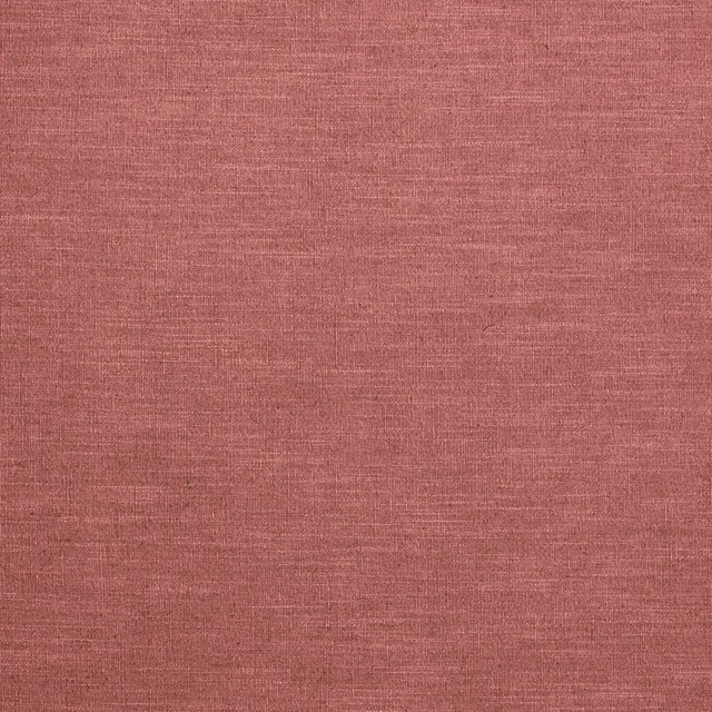 Dusty cranberry linen-blend weave with subtle horizontal slubbing and soft tonal variation