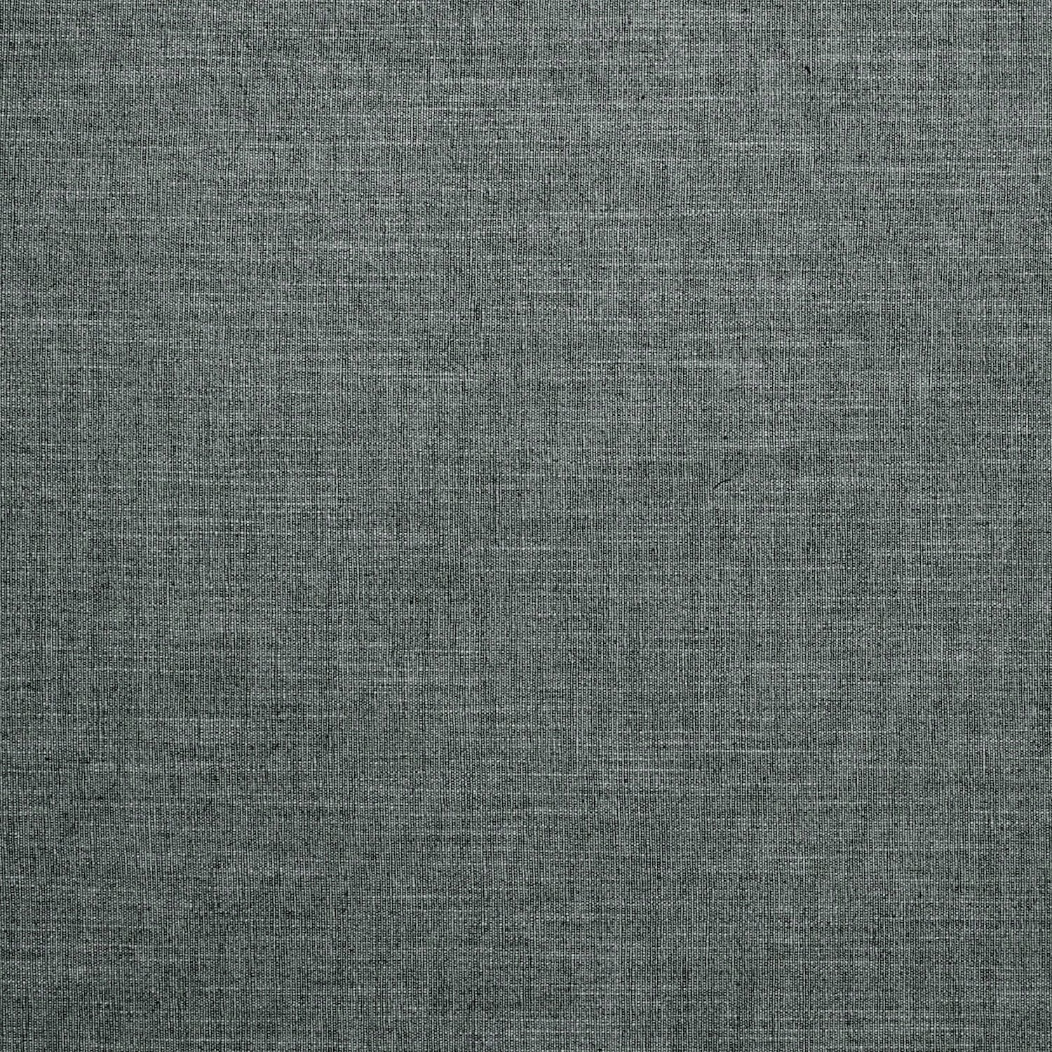 Close-up of Luna Pewter’s cool grey linen-textured plain weave with fine tonal variation