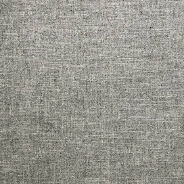 Cool slate-grey linen-look weave with fine horizontal texture and subtle tonal flecks