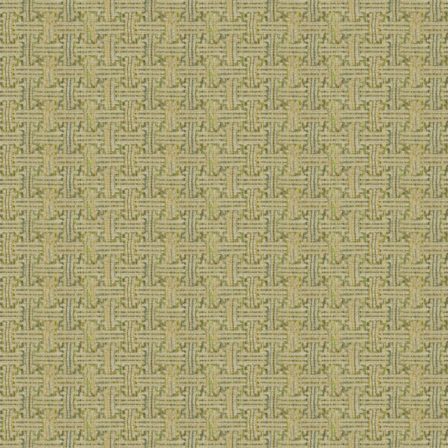 Lime green and grey small geometric weave with pale beige texture