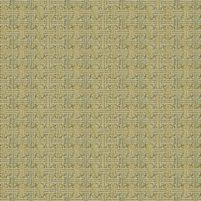 Lime green and grey small geometric weave with pale beige texture