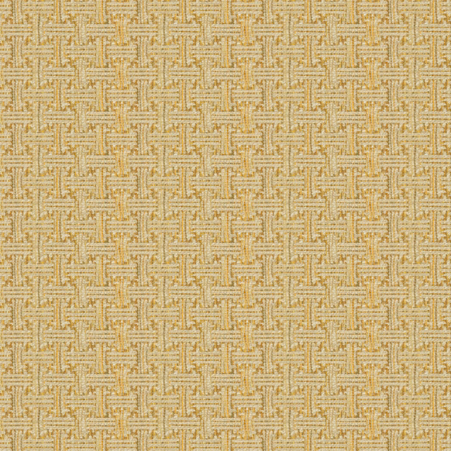 Warm saffron-gold geometric weave with cream broken lines and fine textured detail