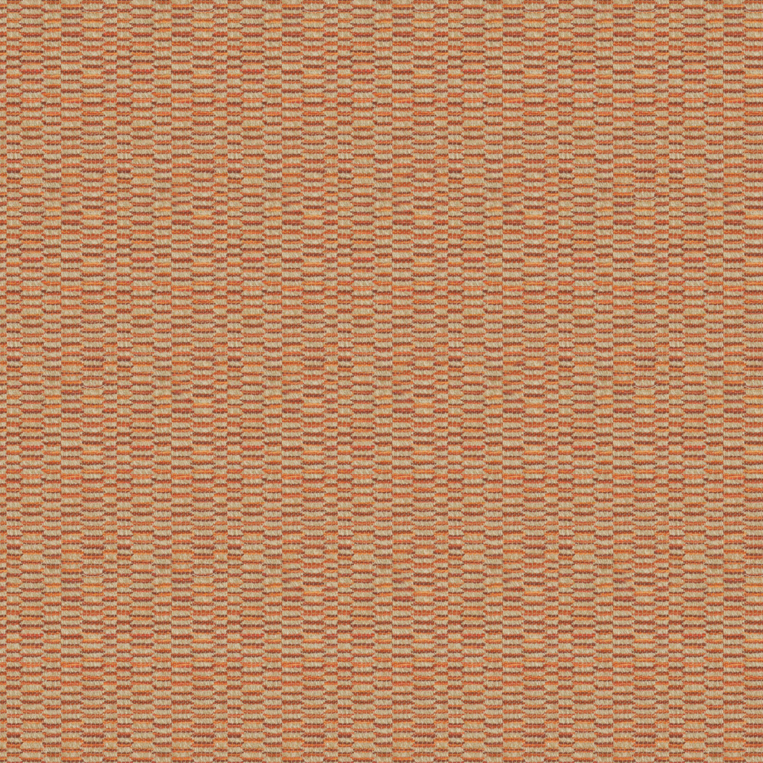 Warm coral terracotta textile with pale threads in a tiny repeated geometric weave
