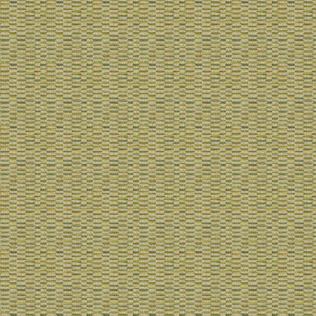 Muted lime, sage and beige woven fabric with small horizontal geometric dashes