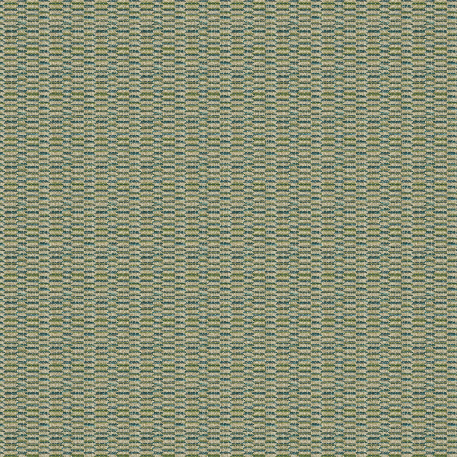 Muted seafoam green and beige woven ground with tiny horizontal geometric texture