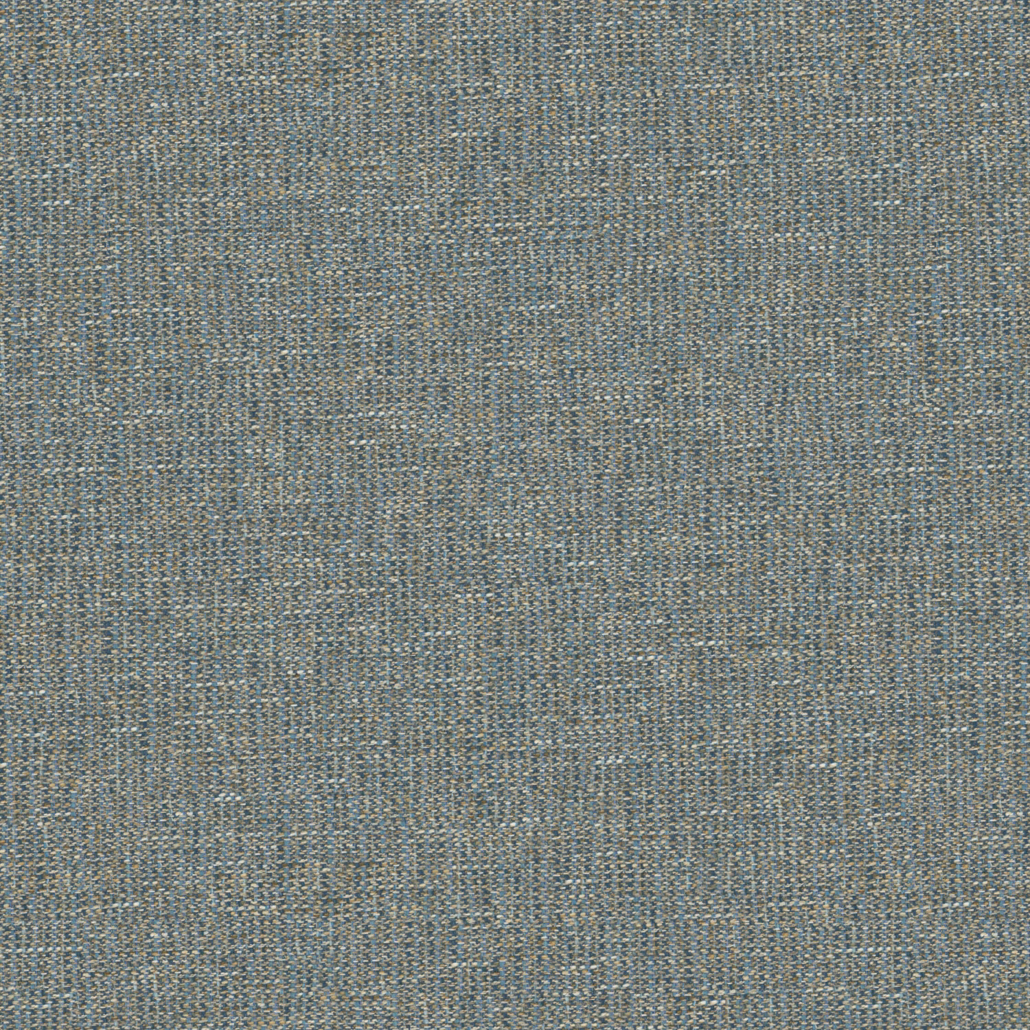 Close-up of blue-grey woven upholstery with lilac and neutral flecks