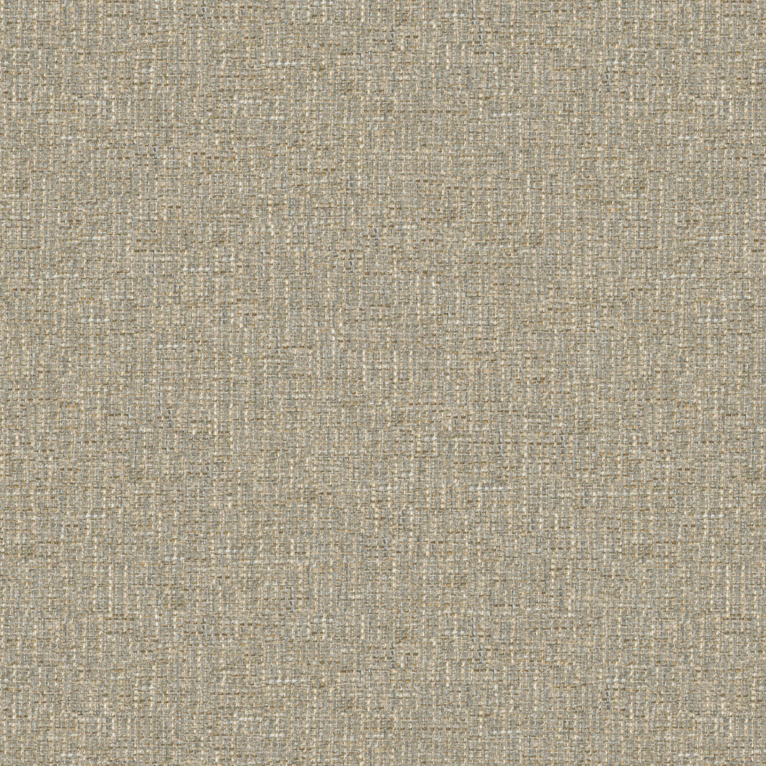 Close-up of cool dove-grey woven fabric with fine beige flecks and grain