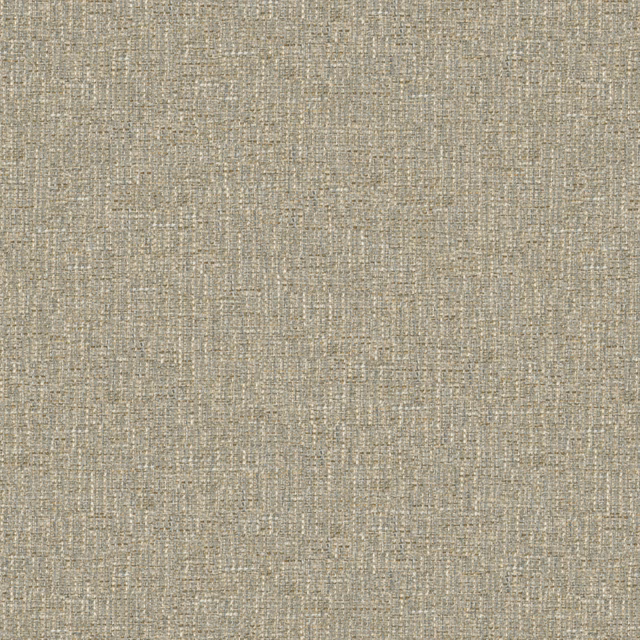 Close-up of cool dove-grey woven fabric with fine beige flecks and grain