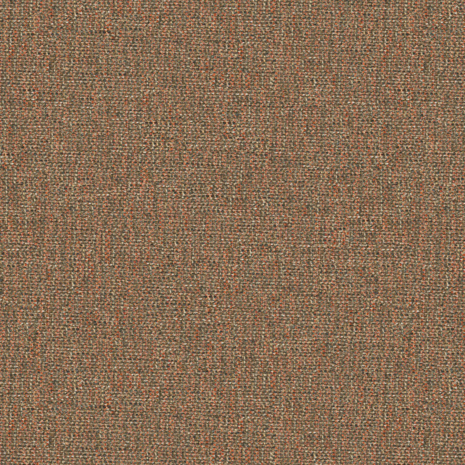Close view of taupe woven textile with fine green and rust flecks