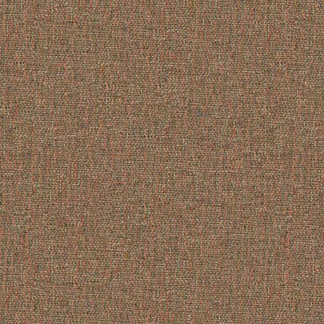 Close view of taupe woven textile with fine green and rust flecks