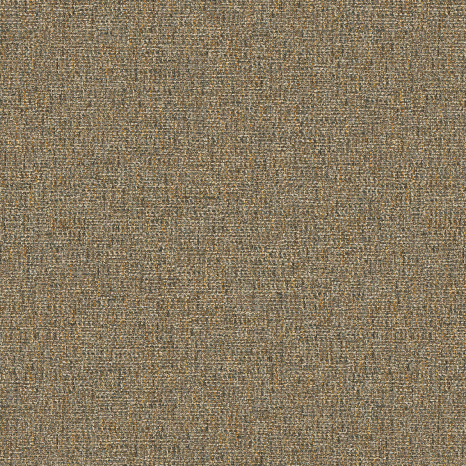 Close-up of warm taupe-grey woven upholstery with fine brown and charcoal flecks