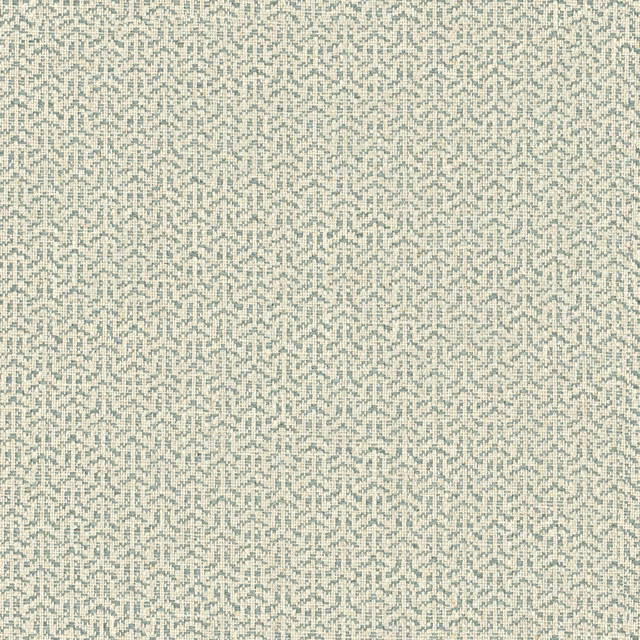 Pale lagoon aqua woven textile with tiny broken trellis marks and mottled texture