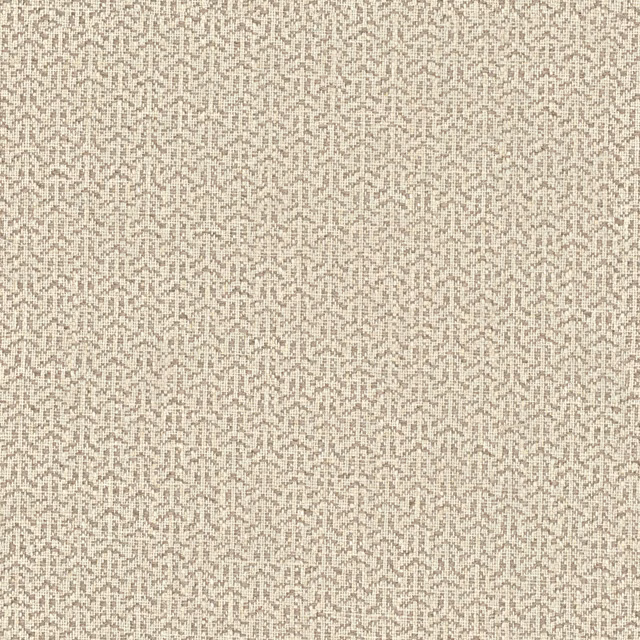 Close-up of warm latte beige fabric with a fine irregular woven geometric texture