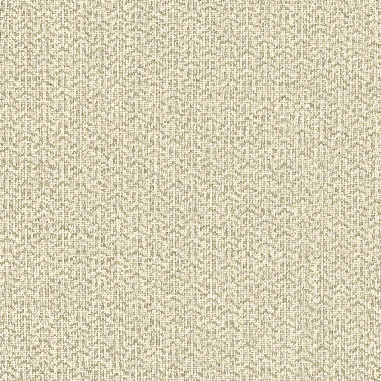 Pale moss-green and cream woven fabric with a fine broken trellis texture