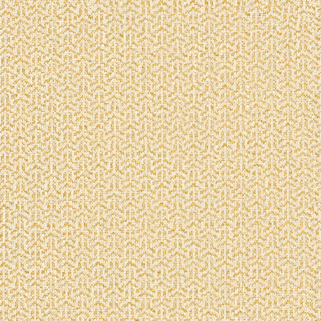 Warm saffron and ivory small trellis weave with finely textured surface