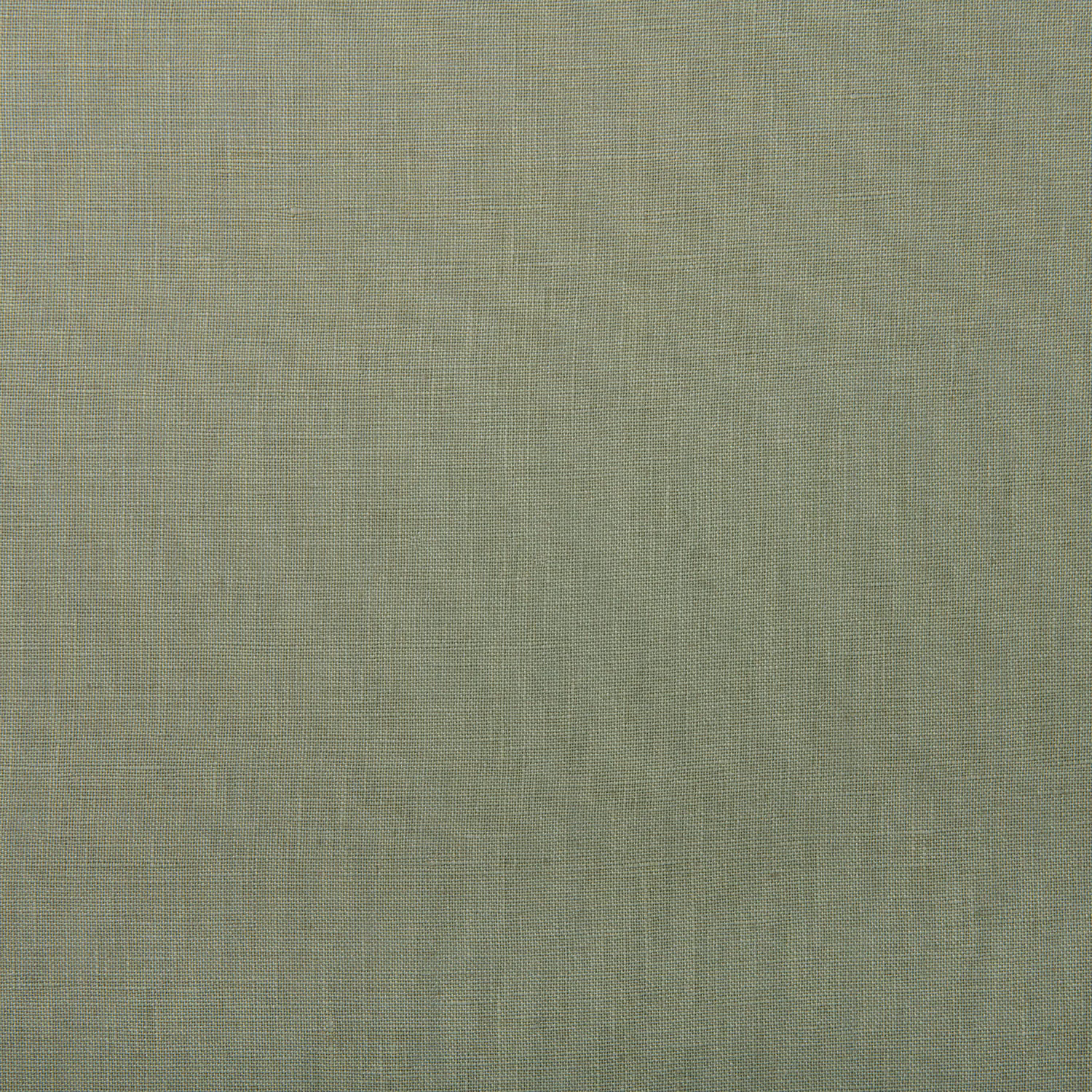 Muted eucalyptus green plain linen weave with subtle crosshatch texture