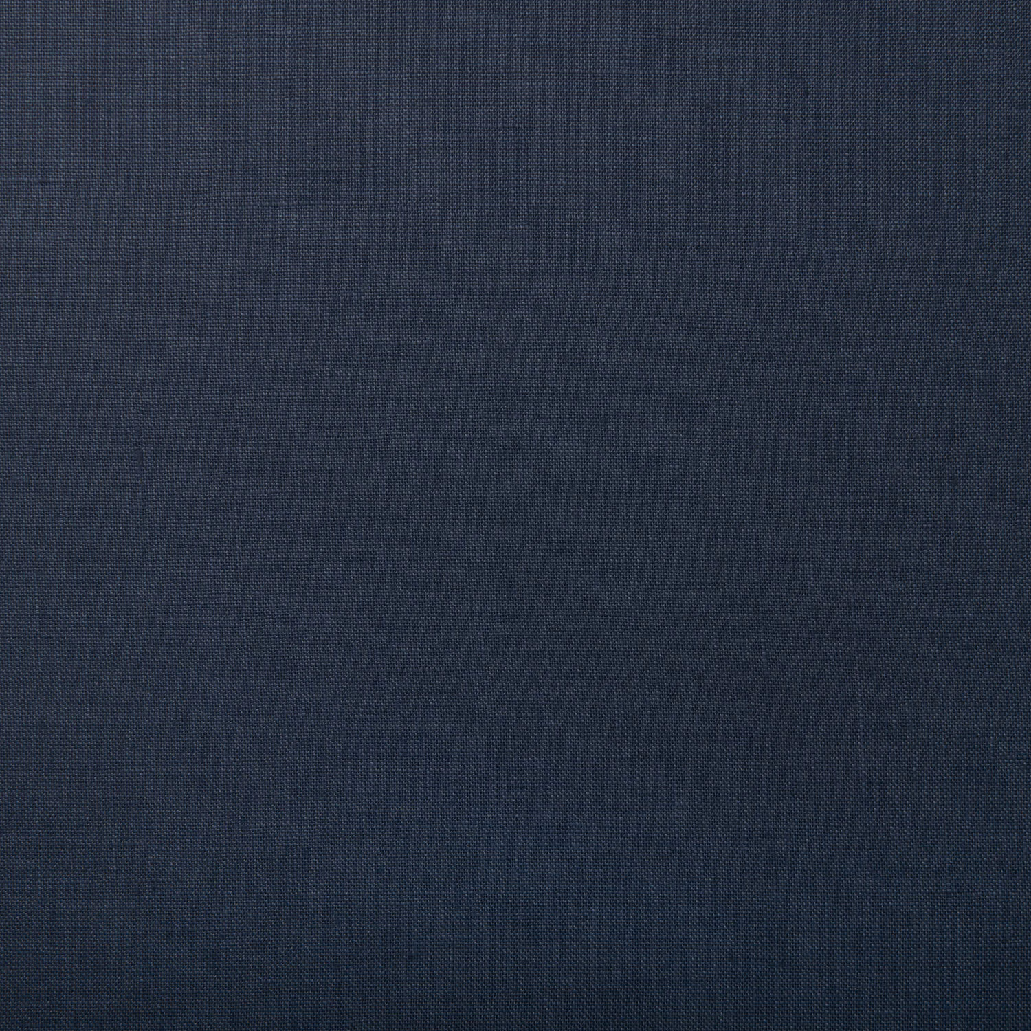 Deep indigo linen swatch showing a fine, even crosshatched plain weave