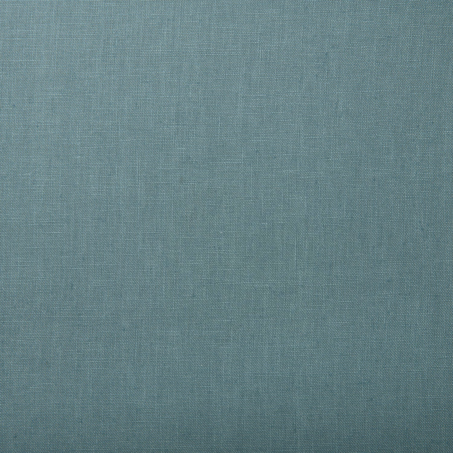 Muted lagoon teal linen showing a fine, even crosshatch weave