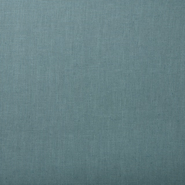 Muted lagoon teal linen showing a fine, even crosshatch weave