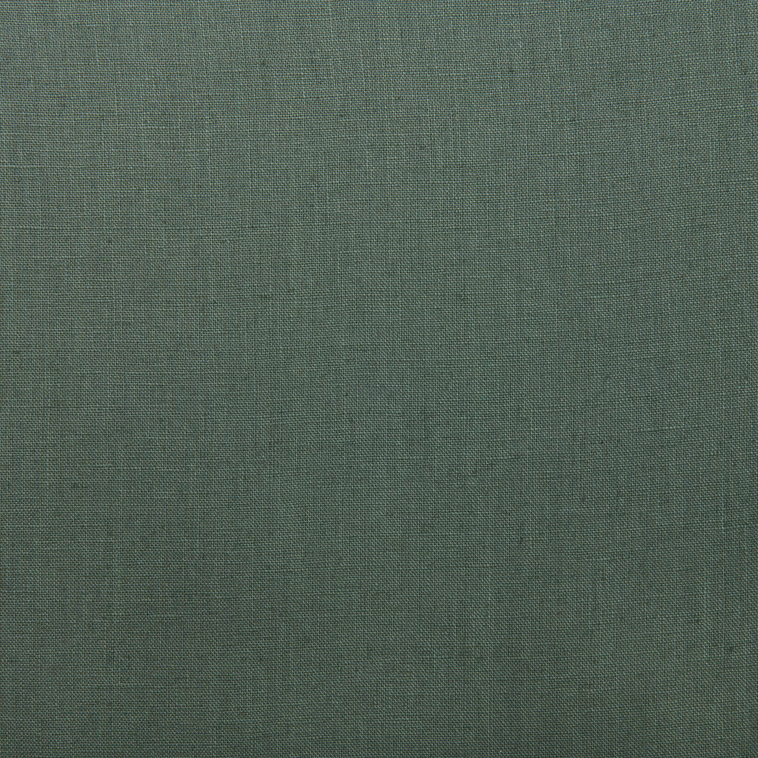 Muted mineral aqua-green linen with a fine plain crosshatch weave
