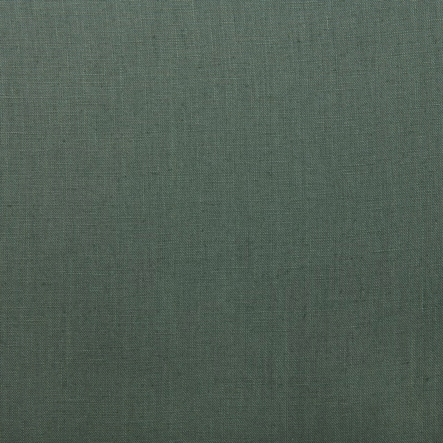 Muted mineral aqua-green linen with a fine plain crosshatch weave