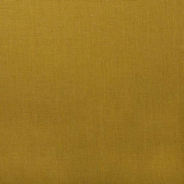 Warm ochre plain linen weave with subtle natural tonal variation
