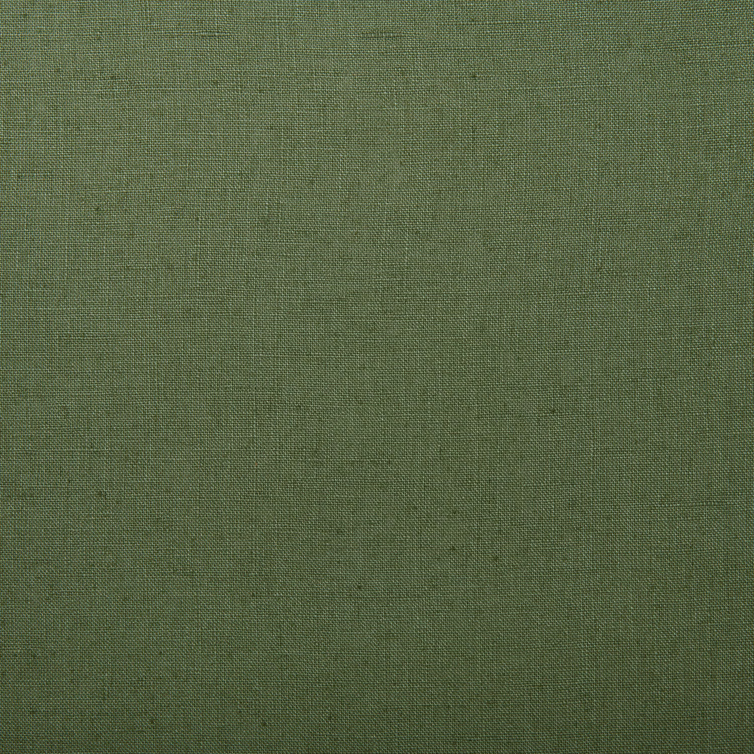 Muted pine green linen with a close plain weave and subtle slub texture