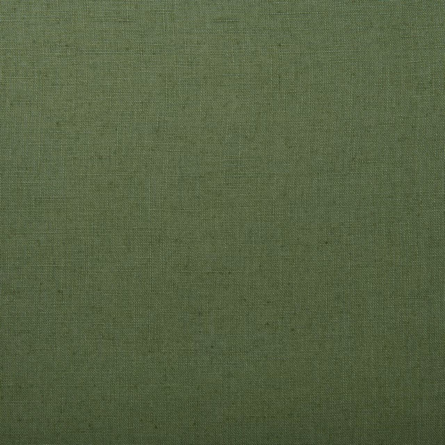 Muted pine green linen with a close plain weave and subtle slub texture