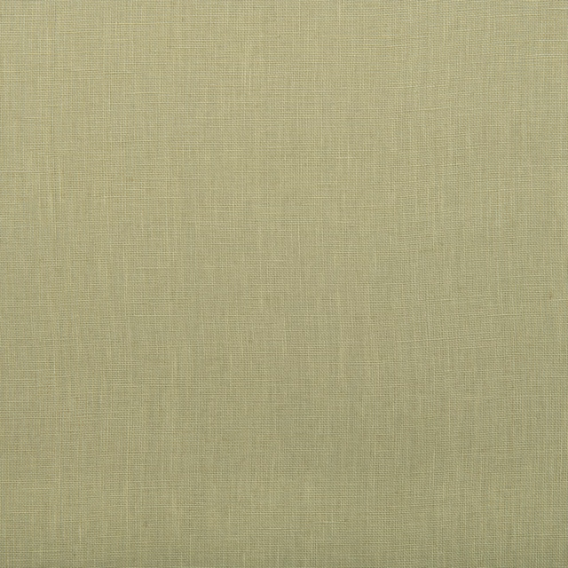 Close-up of muted sage-olive linen with a fine, softly irregular plain weave