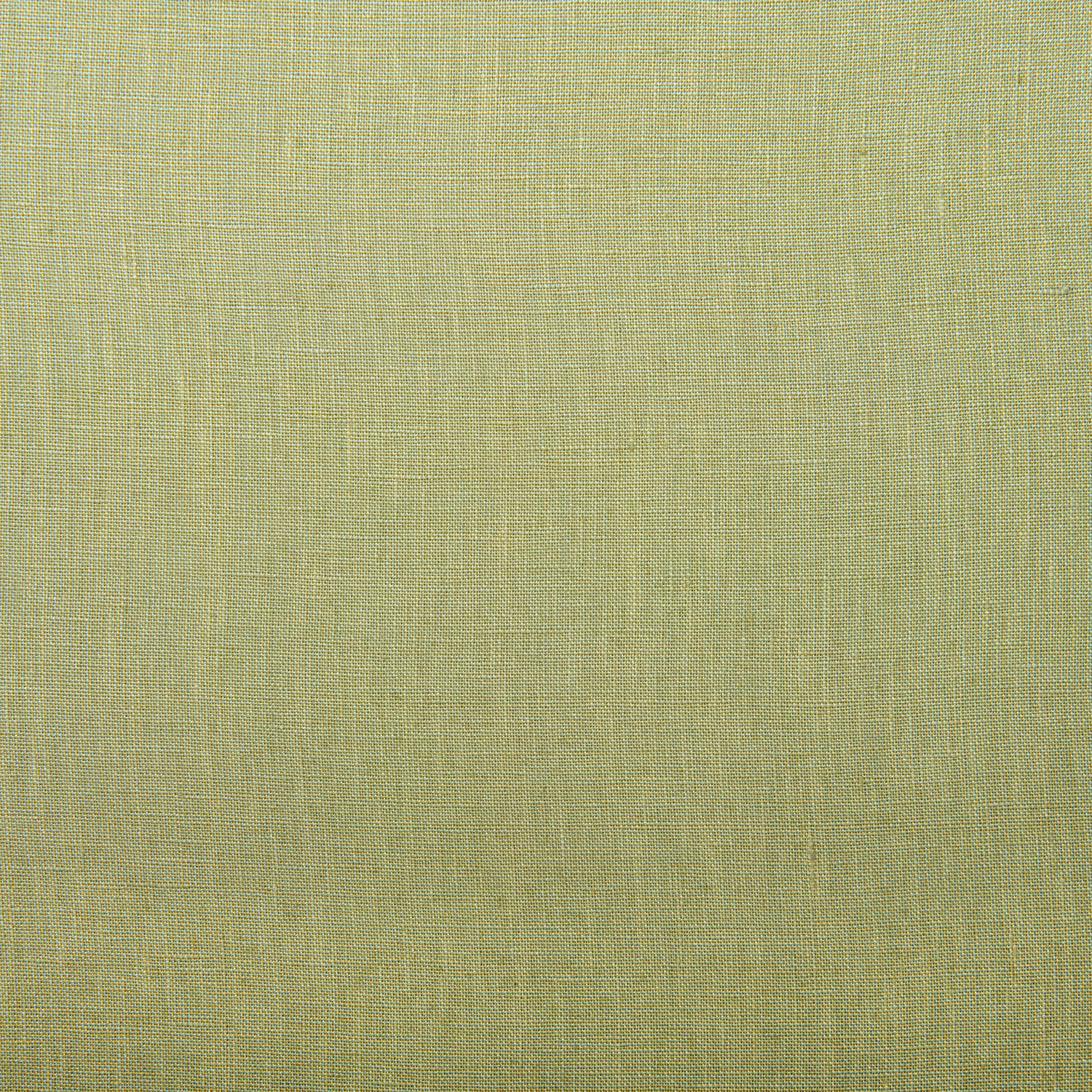 Close-up of muted wheatgrass-green linen with a fine crosshatched weave