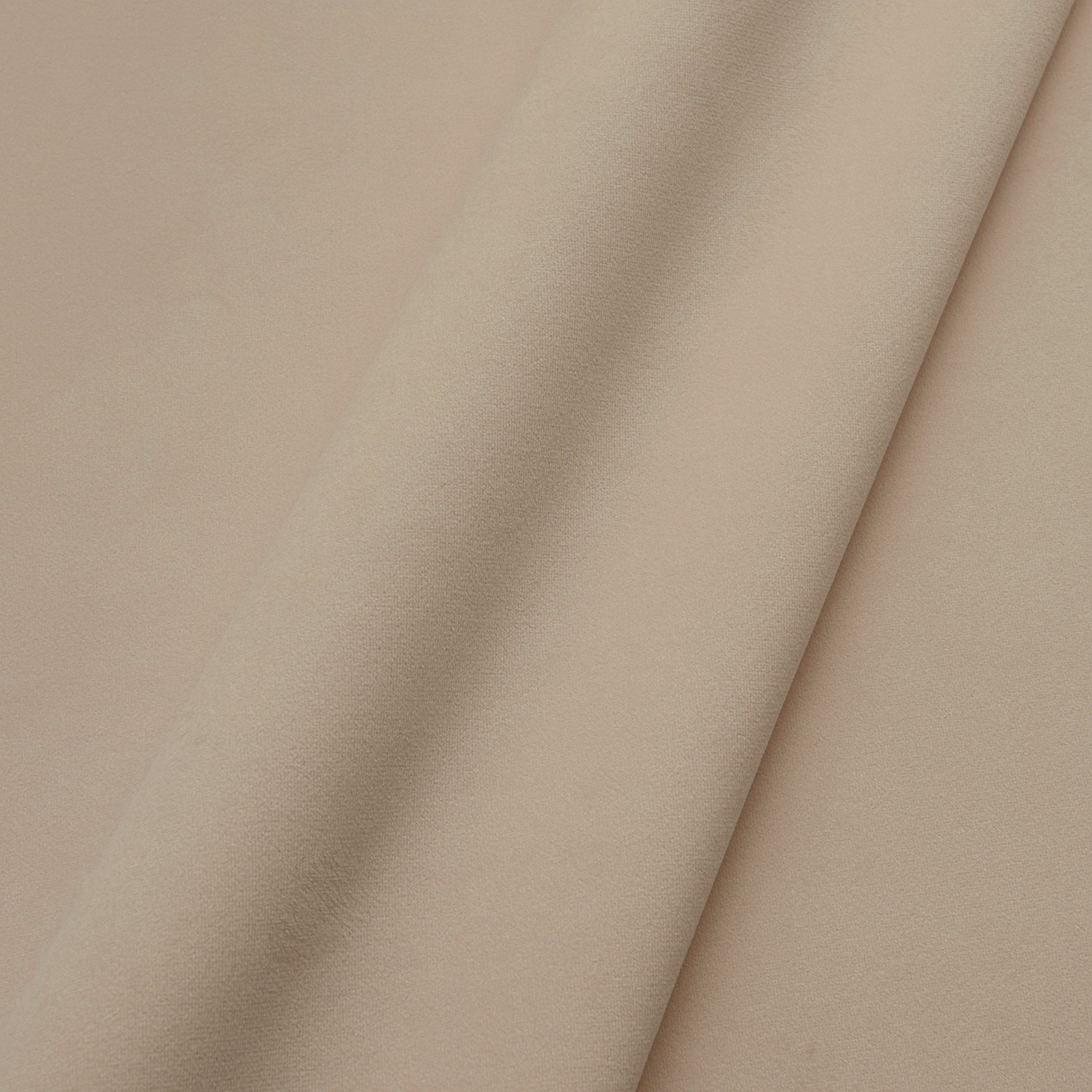 Warm biscuit-beige velvet with a softly brushed nap folded into gentle shadows