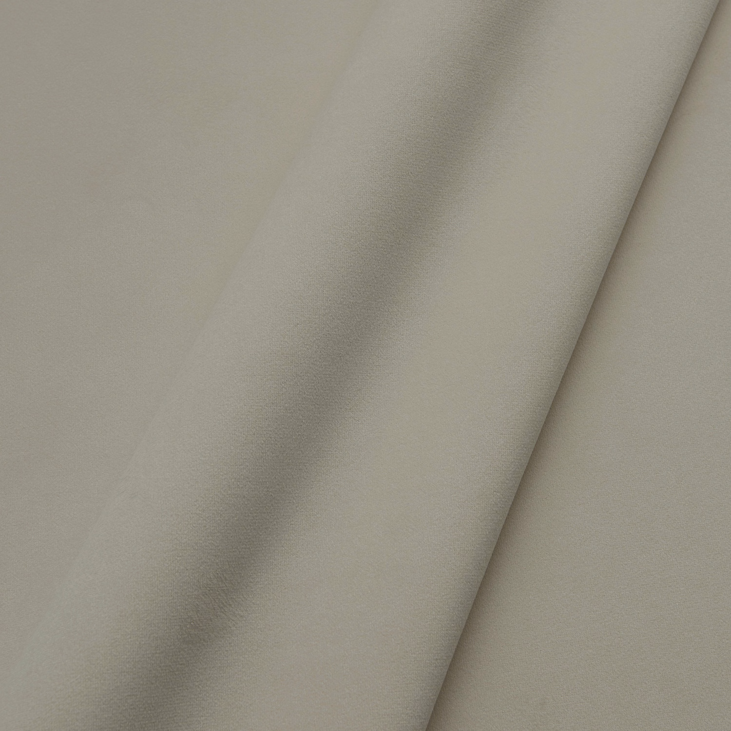 Warm grey-beige plain velvet showing a softly shaded directional plush nap