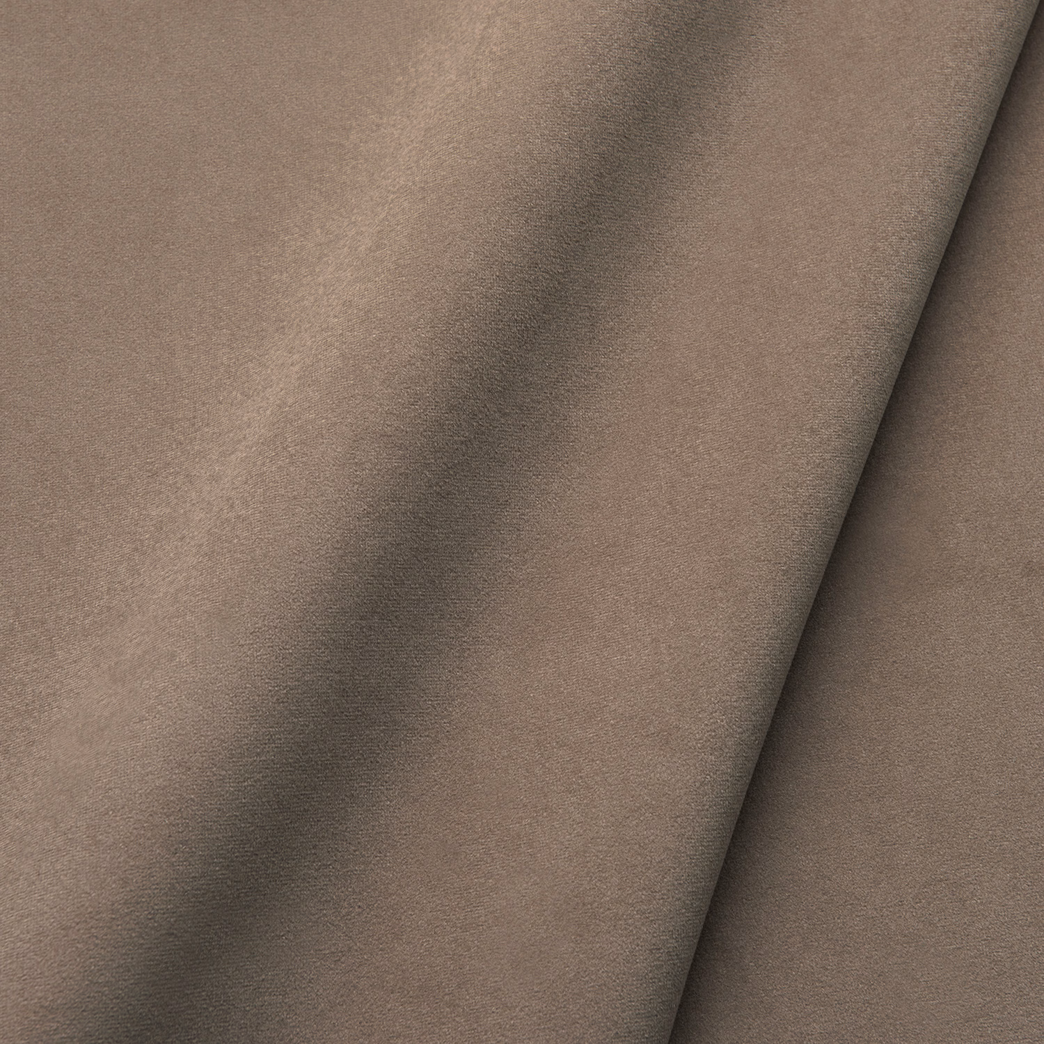 Muted mouse taupe velvet with a soft nap and changing shaded sheen