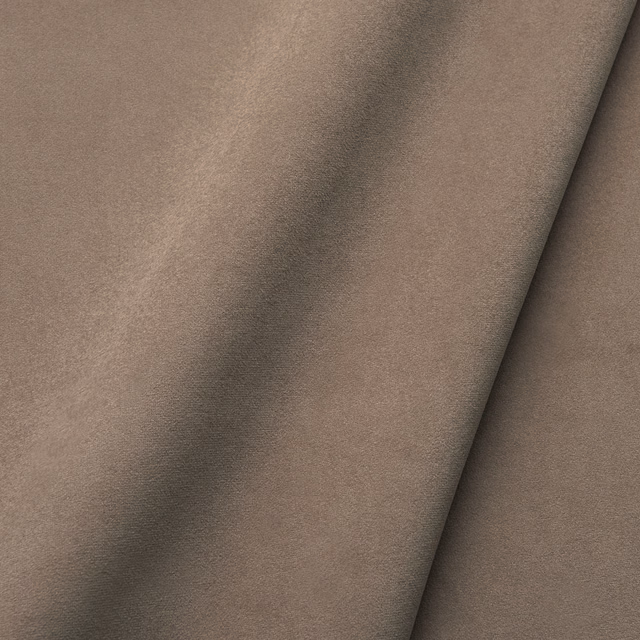 Muted mouse taupe velvet with a soft nap and changing shaded sheen