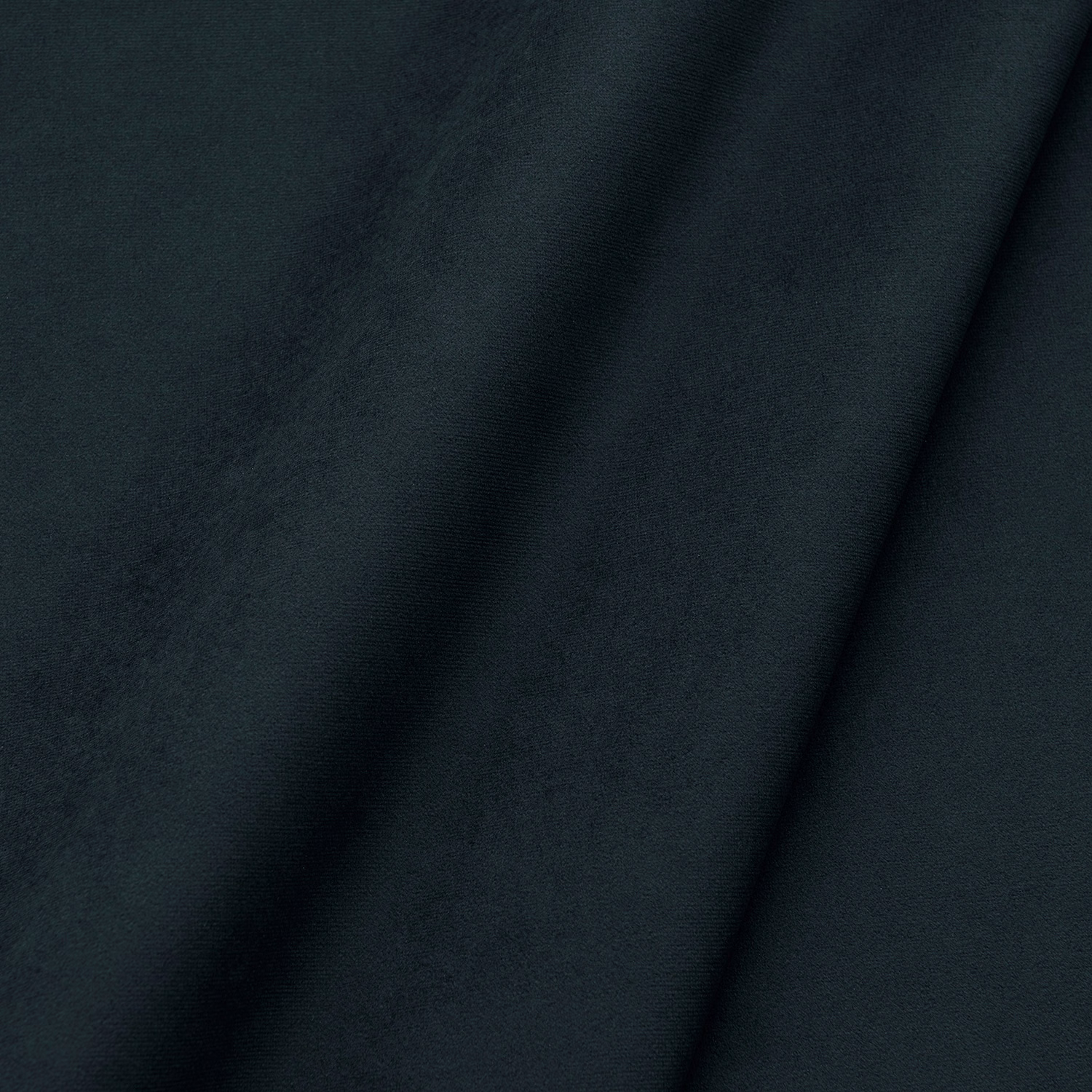 Deep blue-black plain velvet with soft nap and shaded folded texture