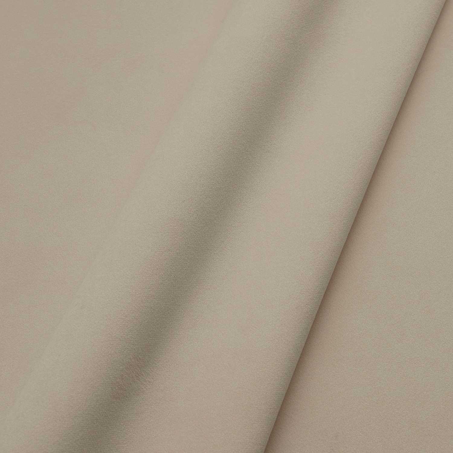 Muted pebble-taupe velvet with a soft nap folding into gentle shadows
