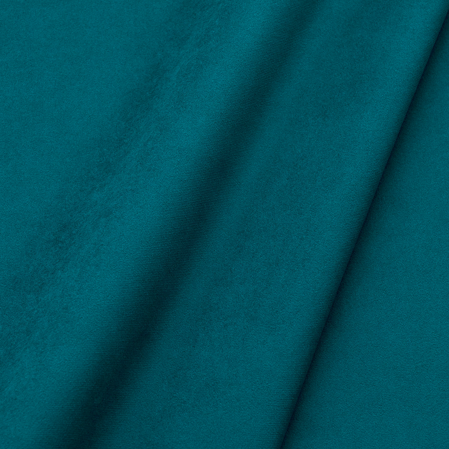 Deep petrol teal plain velvet with directional pile and subtle light-catching tonal shifts