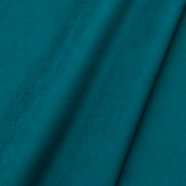 Deep petrol teal plain velvet with directional pile and subtle light-catching tonal shifts
