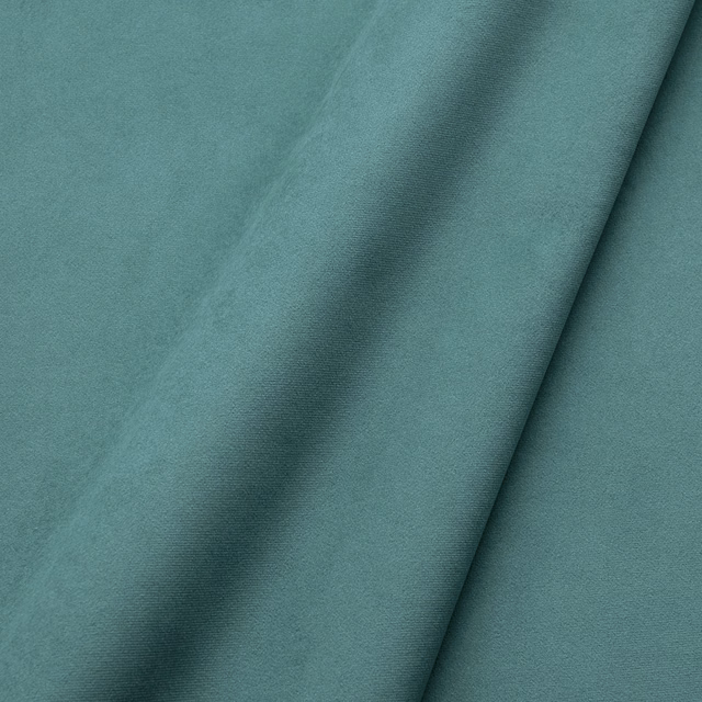 Muted seafoam teal plain velvet showing soft pile and shaded folded texture