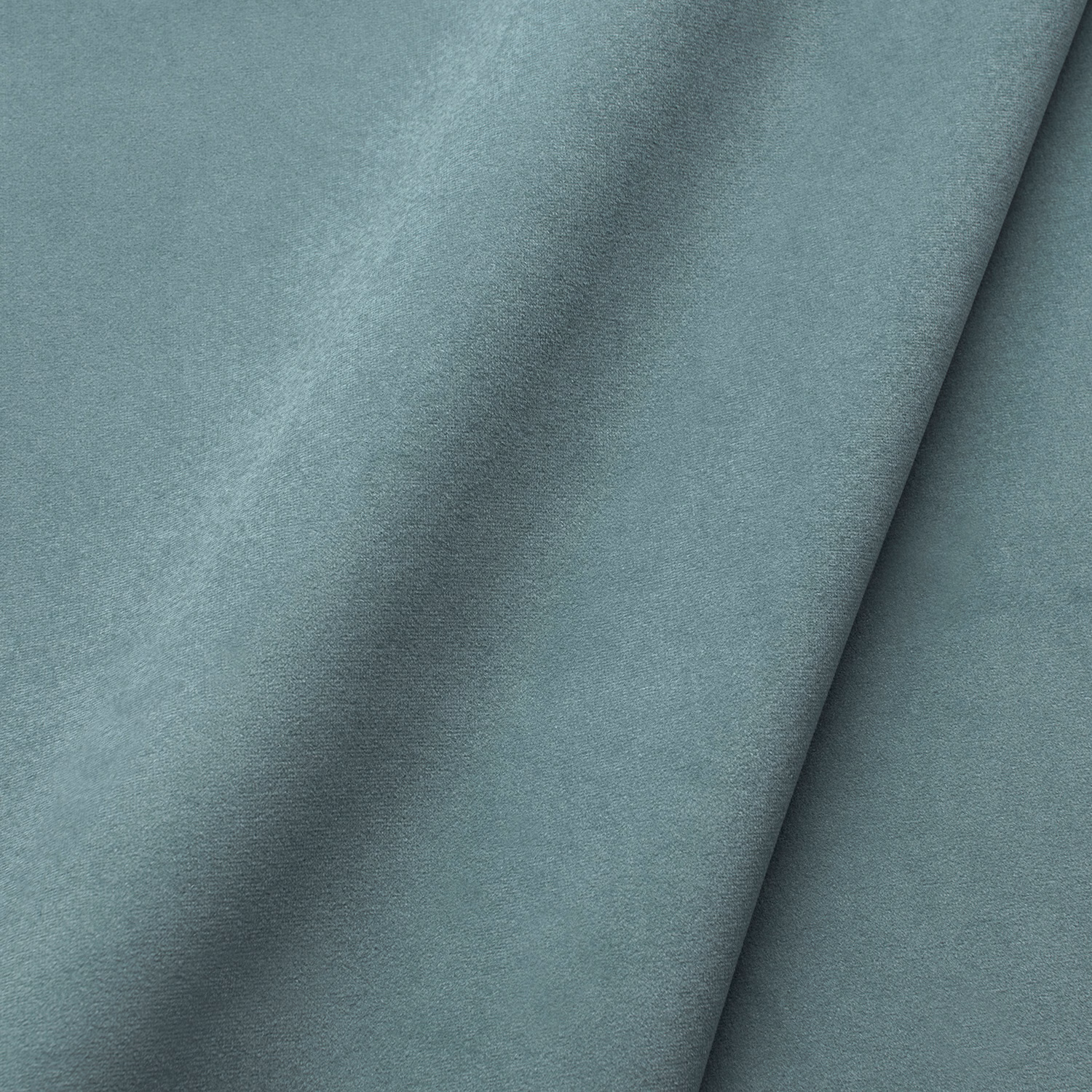 Muted blue-teal velvet showing a plush directional nap and soft shifting sheen