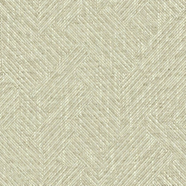 Pale fawn beige woven upholstery with fine chevron trellis texture and olive undertones