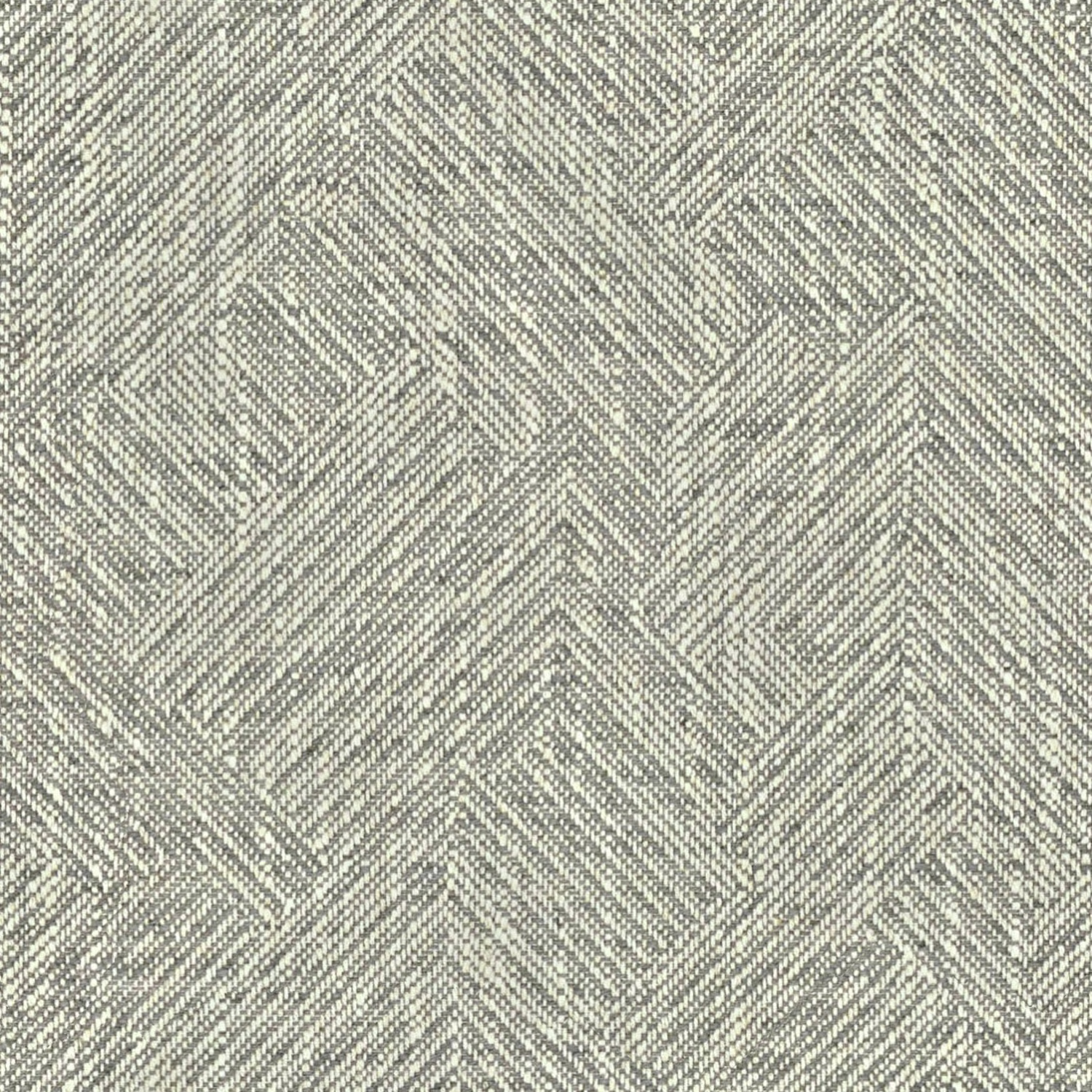 Cool graphite-grey woven fabric with a small pale chevron trellis motif