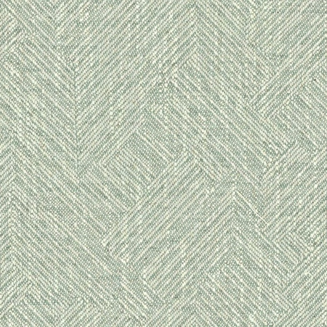 Pale lagoon aqua-green herringbone weave with softly flecked, tactile texture